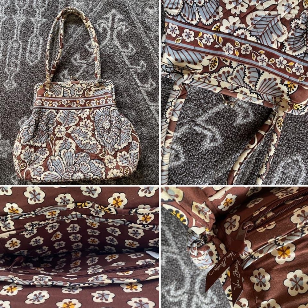 Vera Bradley Floral Clasp Top Purse